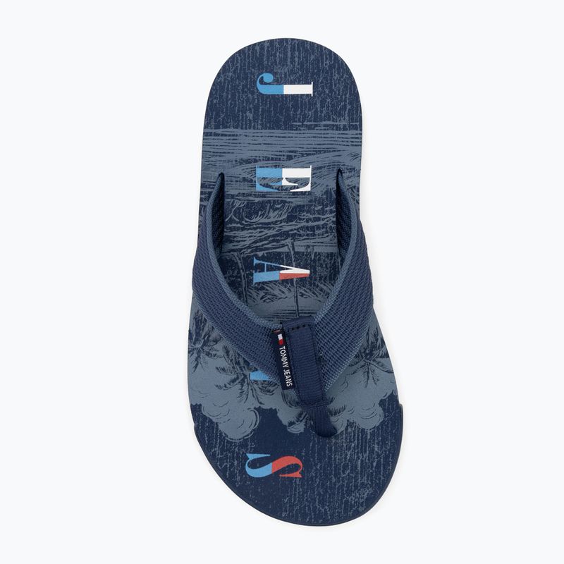 Japonki męskie Tommy Jeans Elevated Beach Sandal velvet blue 5
