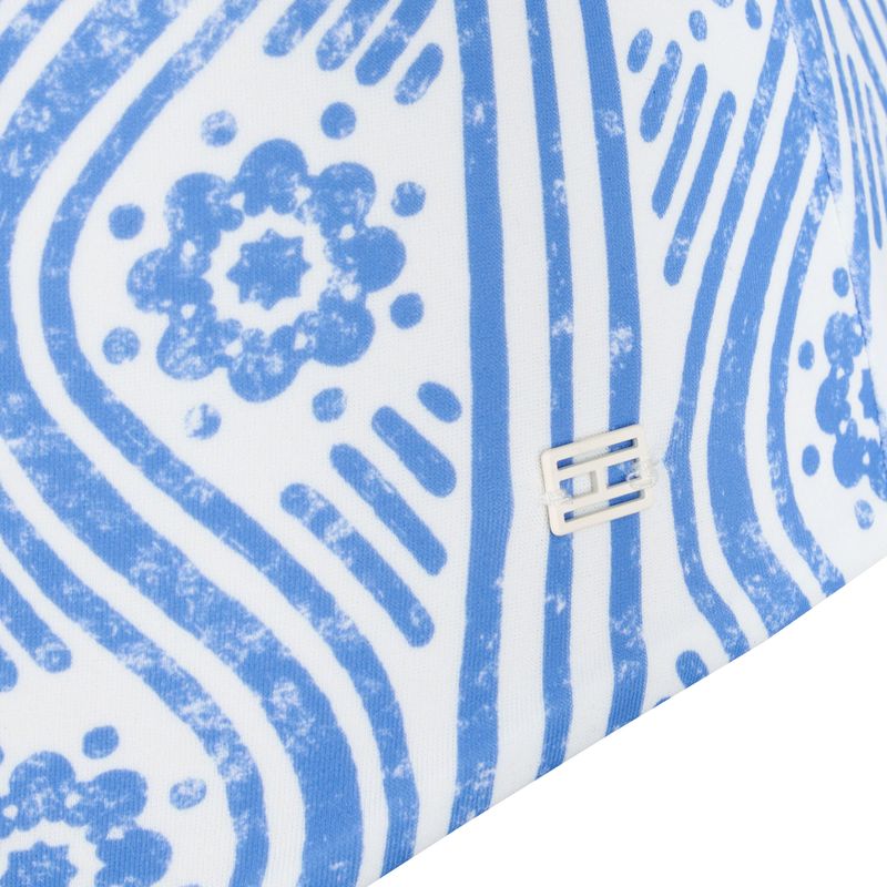 Strój kąpielowy jednoczęściowy damski Tommy Hilfiger Straight Neck Print floral stripe blue spell 4
