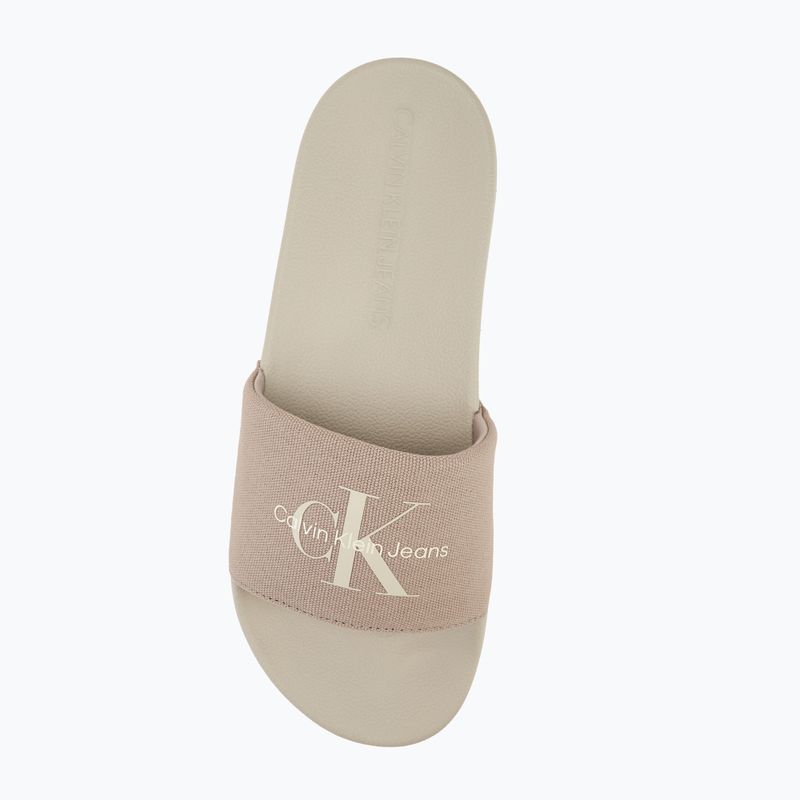 Klapki męskie Calvin Klein YM0YM01271 Slide Monogram Cv eggshell/atmosphere 5