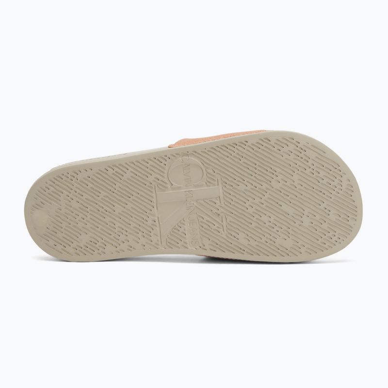 Klapki damskie Calvin Klein YW0YW01835 Slide Monogram Wn tuscany/eggshell 4
