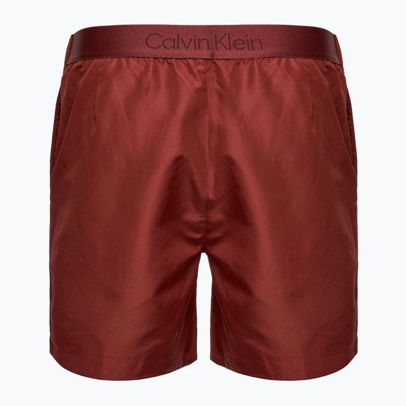 Szorty kąpielowe męskie Calvin Klein KM0KM01084 Casual Tailored syrah 2
