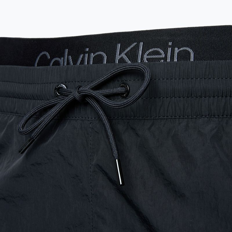 Szorty kąpielowe męskie Calvin Klein KM0KM01081 Medium Double Waistband black 3