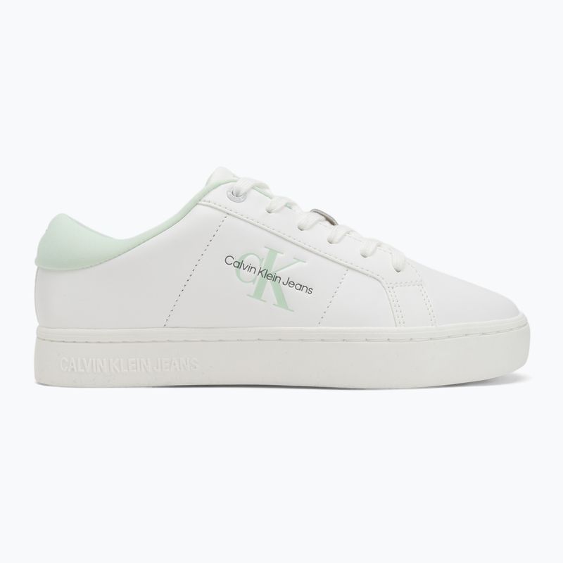 Buty damskie Calvin Klein YW0YW01444 Classic Cupsole Lowlaceup Lth Wn bright white/moonlight jade 2