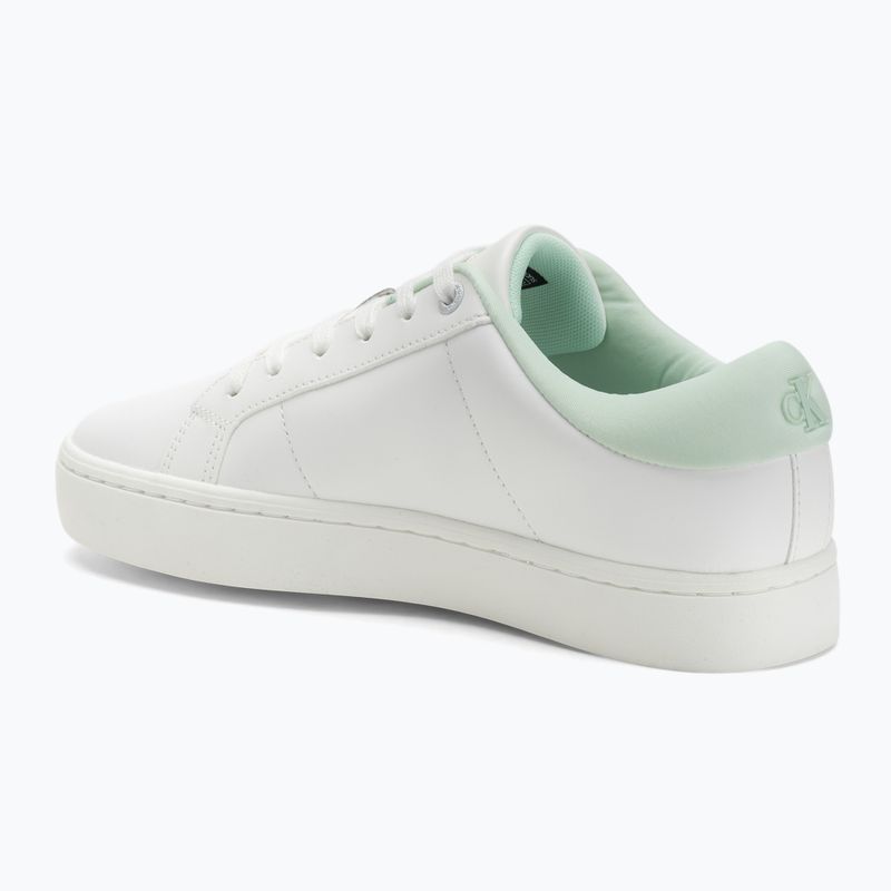Buty damskie Calvin Klein YW0YW01444 Classic Cupsole Lowlaceup Lth Wn bright white/moonlight jade 3