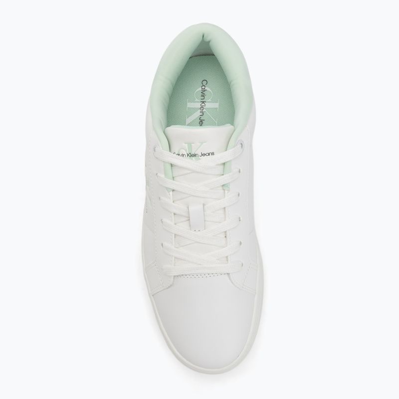 Buty damskie Calvin Klein YW0YW01444 Classic Cupsole Lowlaceup Lth Wn bright white/moonlight jade 5