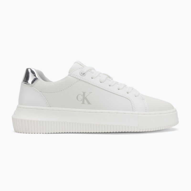 Buty damskie Calvin Klein YW0YW01769 Chunky Cupsole Low Mg bright white/silver 2