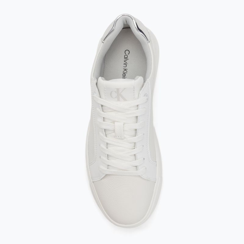 Buty damskie Calvin Klein YW0YW01769 Chunky Cupsole Low Mg bright white/silver 5