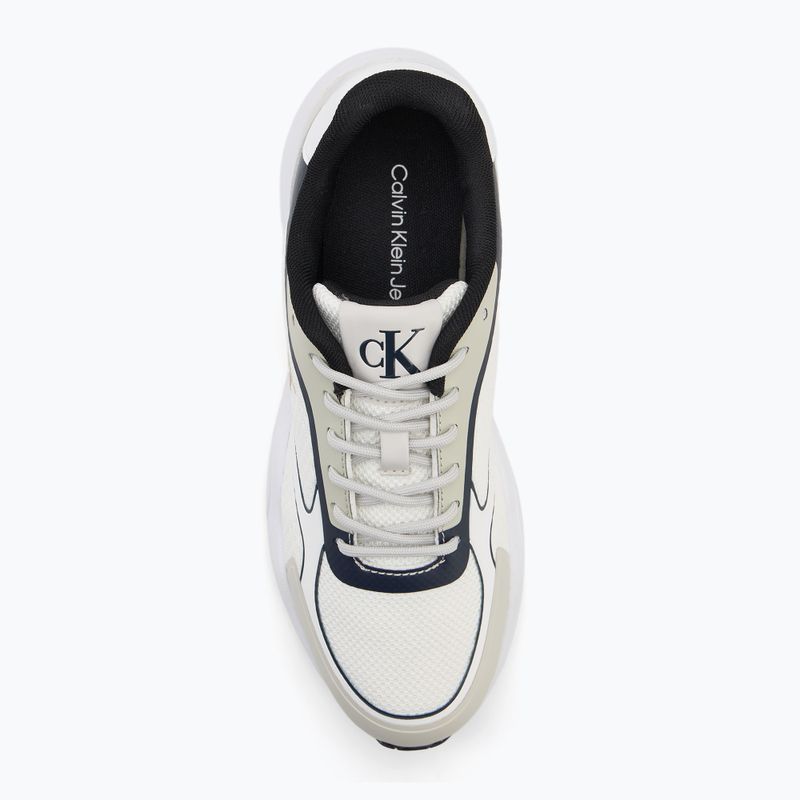 Buty damskie Calvin Klein YW0YW01887 Retro Tennis Knit Mg bright white/silver bich/navy 5