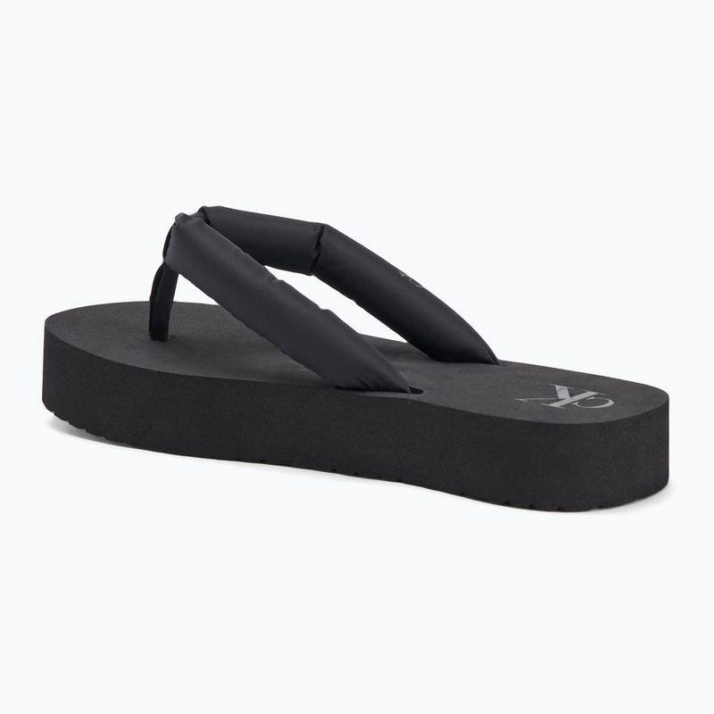 Japonki damskie Calvin Klein YW0YW01723 Beach Sandal Flatform Ttxr Satin triple black 3