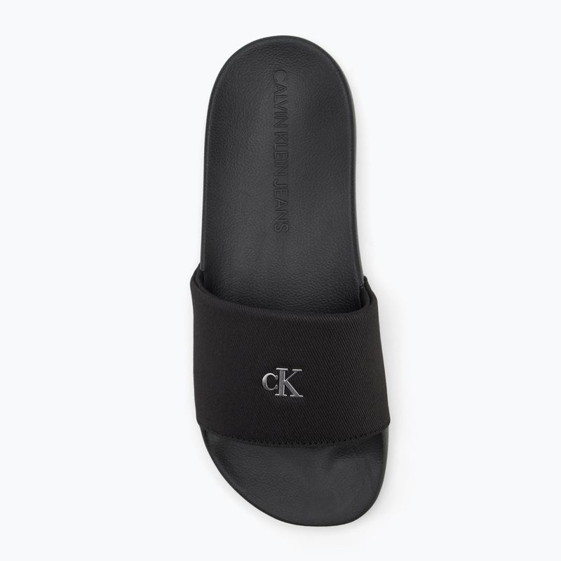 Klapki damskie Calvin Klein YW0YW01713 Slide Monogram Hardware triple black 5