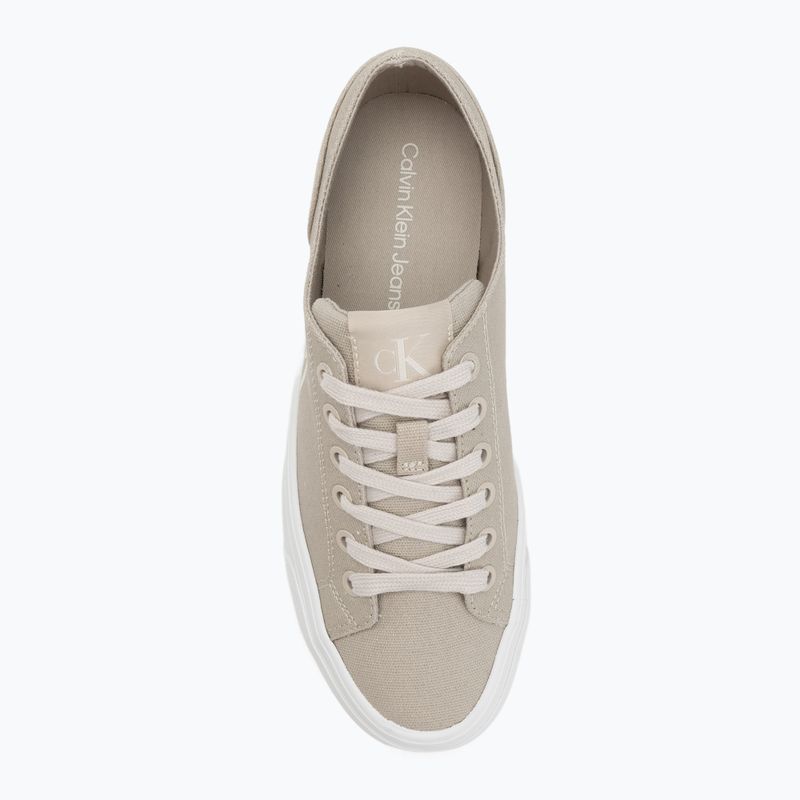 Trampki damskie Calvin Klein YW0YW01763 Vulc Flatform Low Cv MG eggshell/creamy white 5