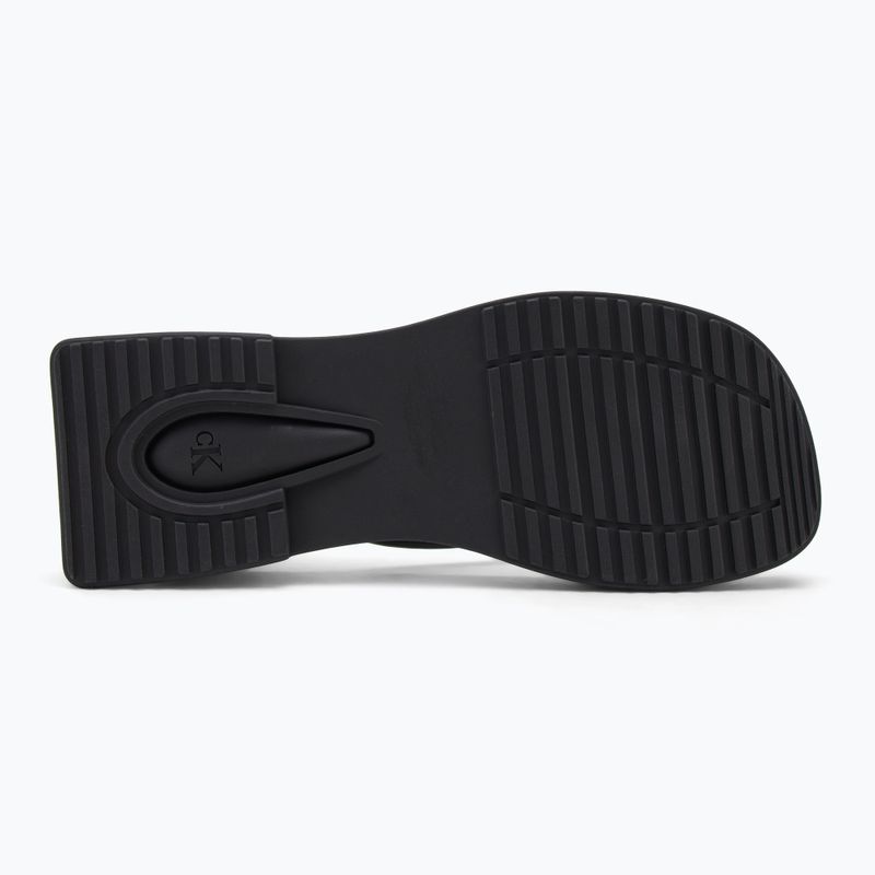 Japonki damskie Calvin Klein YW0YW01716 Sq Low Wedge Sandal Stitch triple black 4