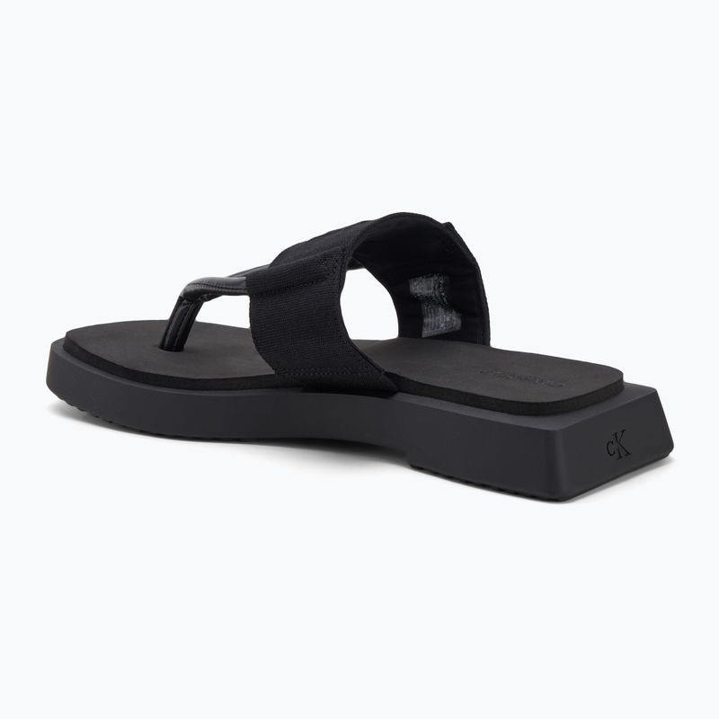 Japonki damskie Calvin Klein YW0YW01717 Sq Low Wedge Sandal Rope triple black 3