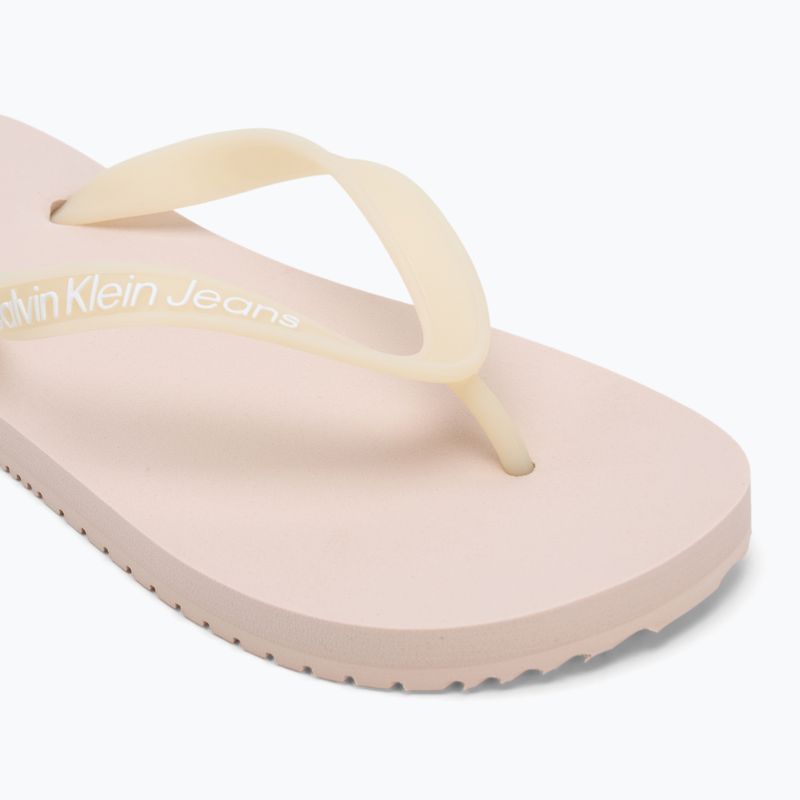 Japonki damskie Calvin Klein YW0YW01829 Beach Sandal Transparent Tpu whisper pink/bright white 7