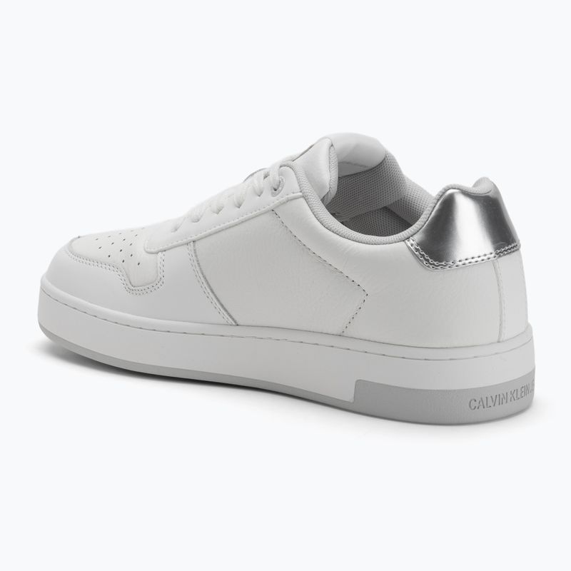 Buty damskie Calvin Klein YW0YW01765 Basket Cupsole Low Mg bright white/silver 3