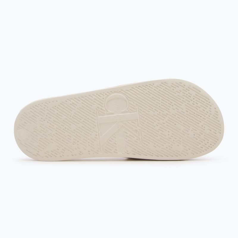 Klapki damskie Calvin Klein YW0YW01713 Slide Monogram Hardware turtle dove 4