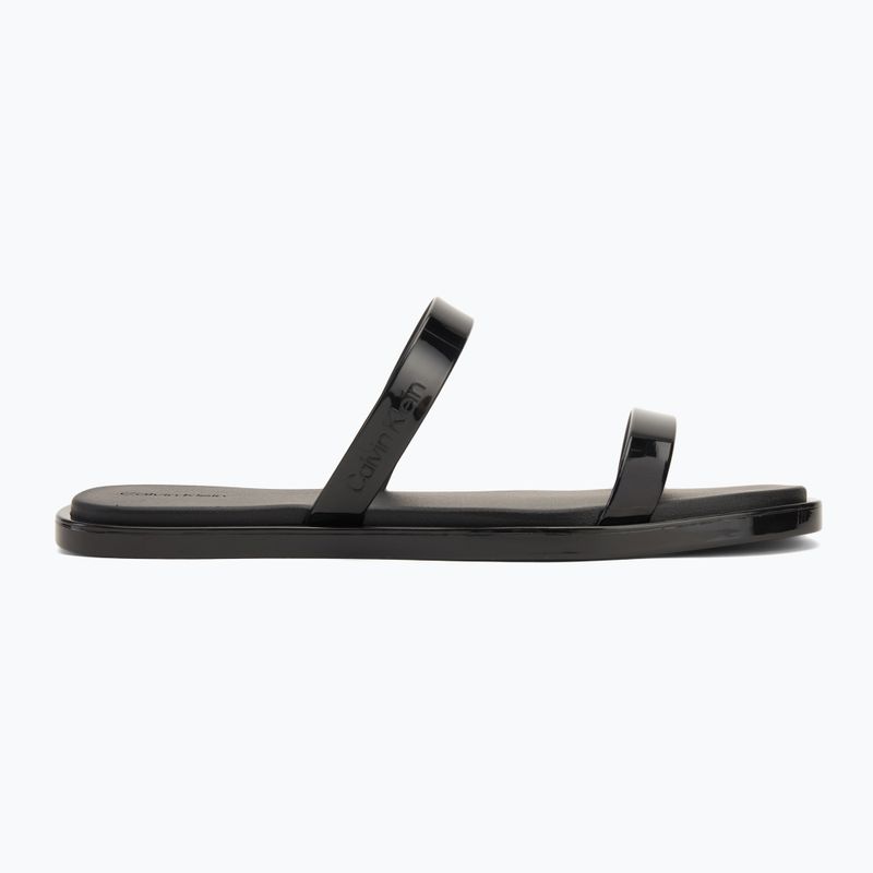 Klapki damskie Calvin Klein HW0HW02417 Double Bar Slide - Jelly black 2