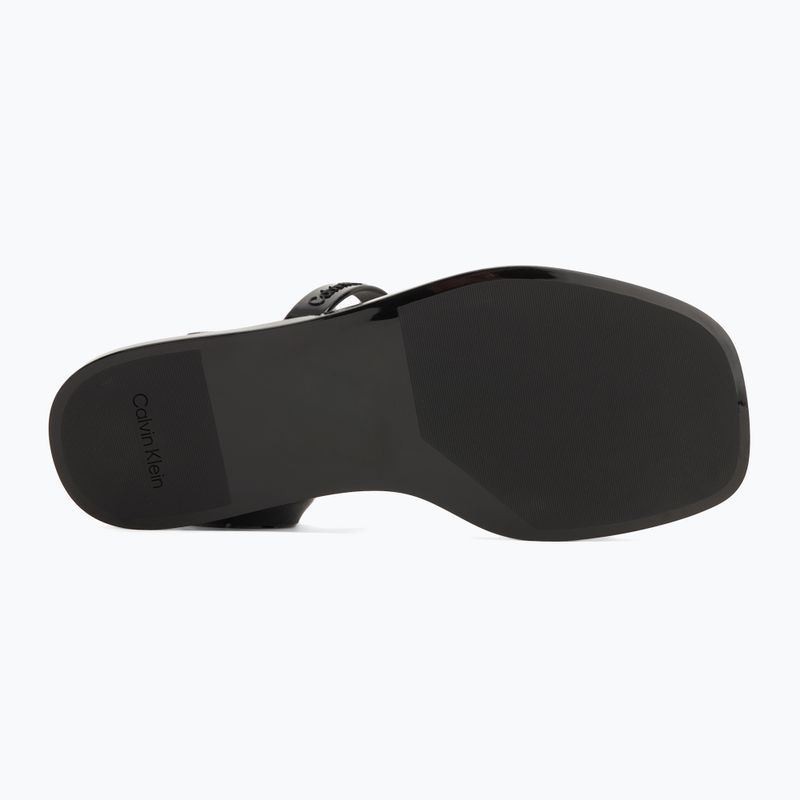 Klapki damskie Calvin Klein HW0HW02417 Double Bar Slide - Jelly black 4