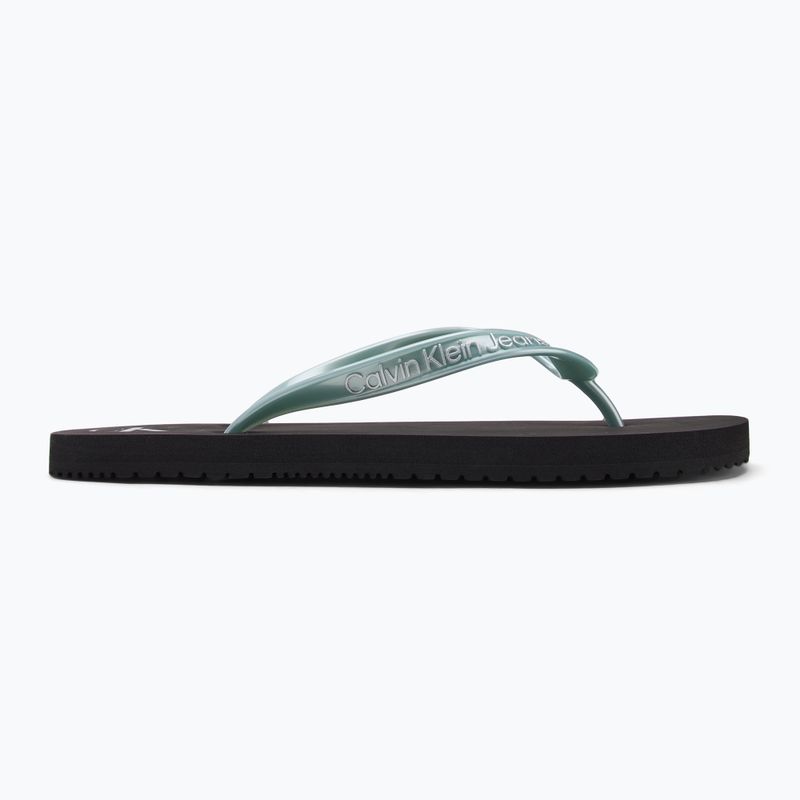 Japonki damskie Calvin Klein YW0YW01719 Beach Sandal Monologo Tpu black/cloud blue 2