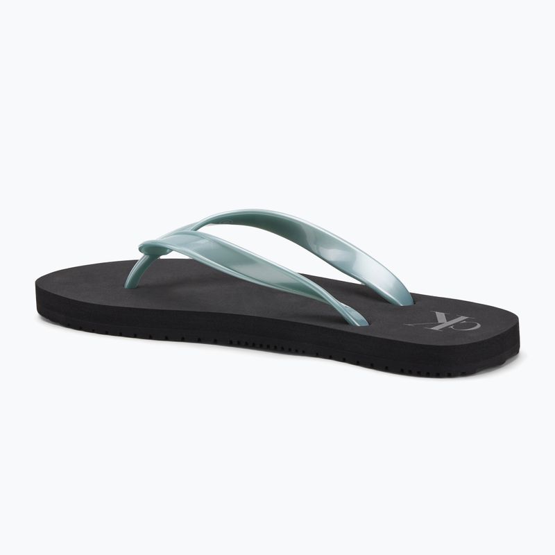 Japonki damskie Calvin Klein YW0YW01719 Beach Sandal Monologo Tpu black/cloud blue 3