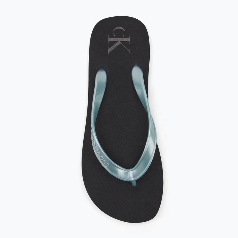 Japonki damskie Calvin Klein YW0YW01719 Beach Sandal Monologo Tpu black/cloud blue 5