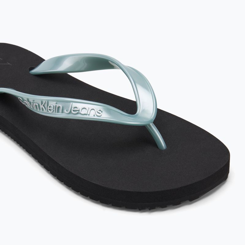 Japonki damskie Calvin Klein YW0YW01719 Beach Sandal Monologo Tpu black/cloud blue 7
