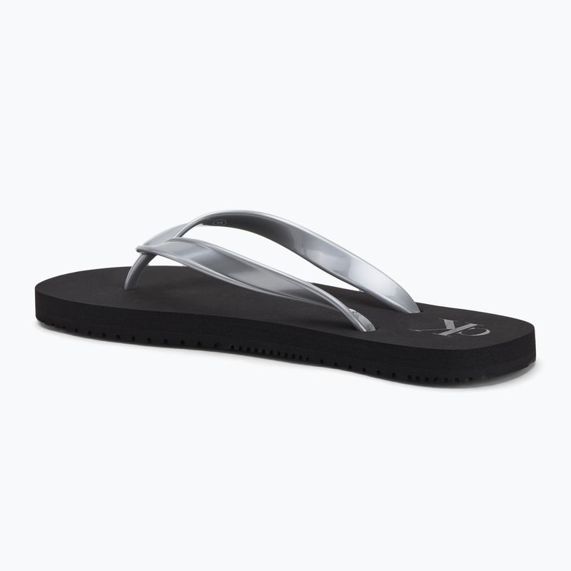 Japonki damskie Calvin Klein YW0YW01719 Beach Sandal Monologo Tpu black/silver 2