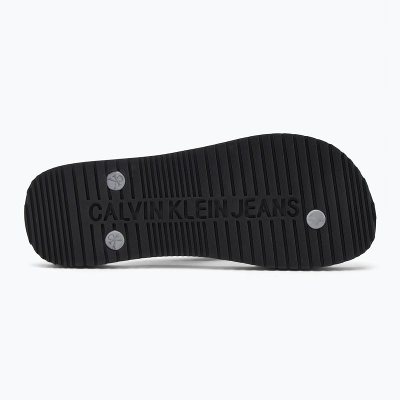 Japonki damskie Calvin Klein YW0YW01719 Beach Sandal Monologo Tpu black/silver 4