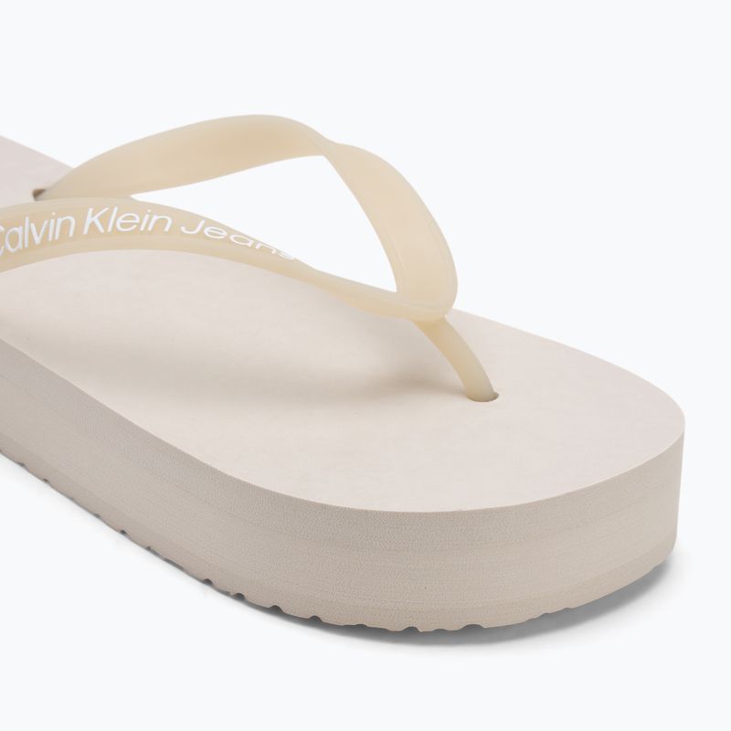 Japonki damskie Calvin Klein YW0YW01830 Beach Sandal Flatform Tpu eggshell/bright white 7