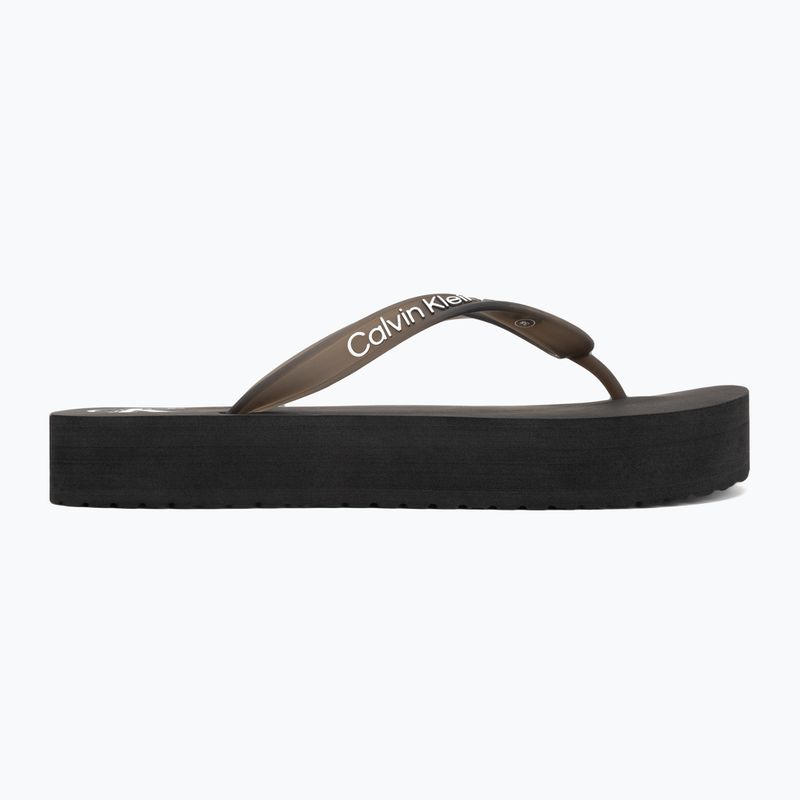 Japonki damskie Calvin Klein YW0YW01830 Beach Sandal Flatform Tpu black/bright white 2