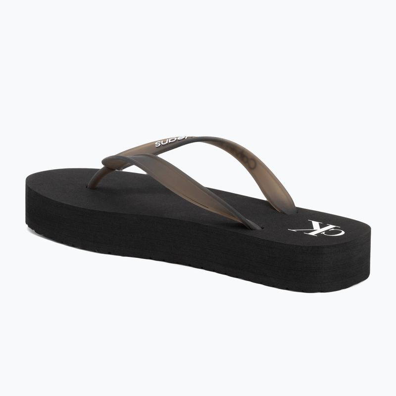 Japonki damskie Calvin Klein YW0YW01830 Beach Sandal Flatform Tpu black/bright white 3
