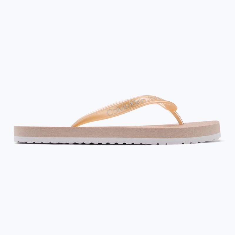 Japonki damskie Calvin Klein YW0YW01720 Thong+ Tpu Metallic whisper pink/bright white 2