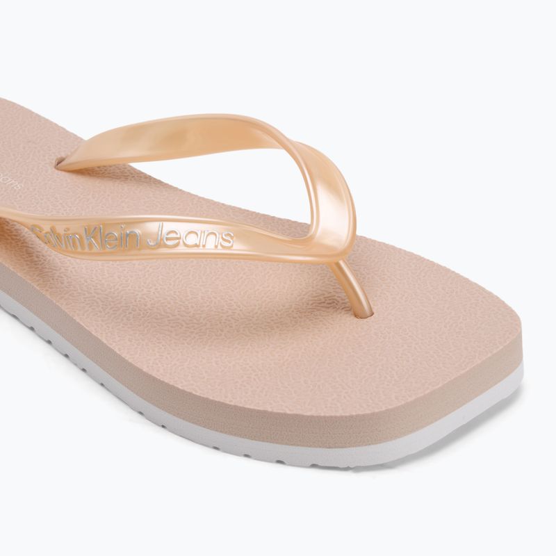 Japonki damskie Calvin Klein YW0YW01720 Thong+ Tpu Metallic whisper pink/bright white 7