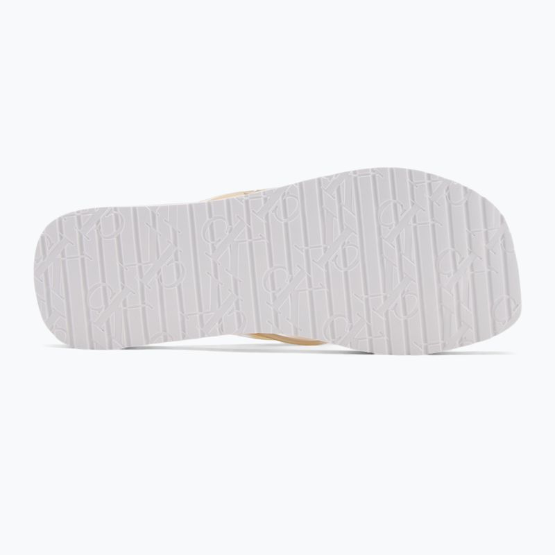 Japonki damskie Calvin Klein YW0YW01720 Thong+ Tpu Metallic eggshell/bright white 4