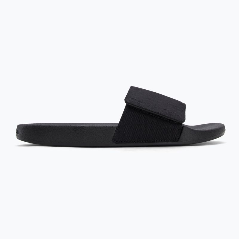 Klapki męskie Calvin Klein HM0HM01749 Adj Pool Slide Canvas Logo black 2