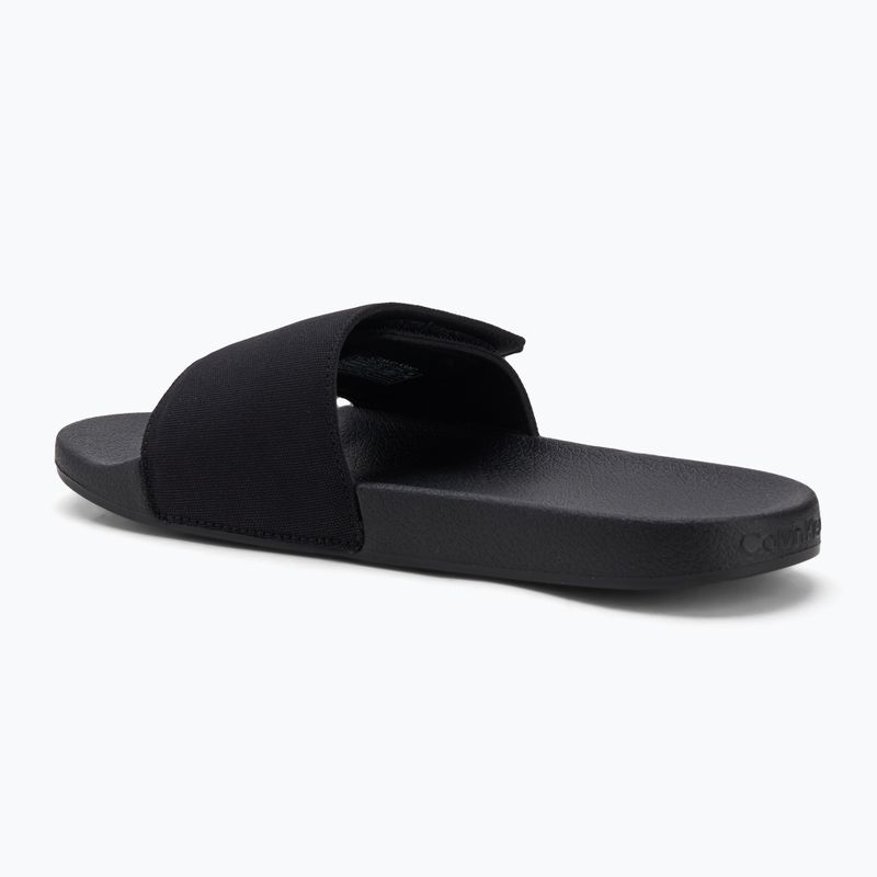 Klapki męskie Calvin Klein HM0HM01749 Adj Pool Slide Canvas Logo black 3