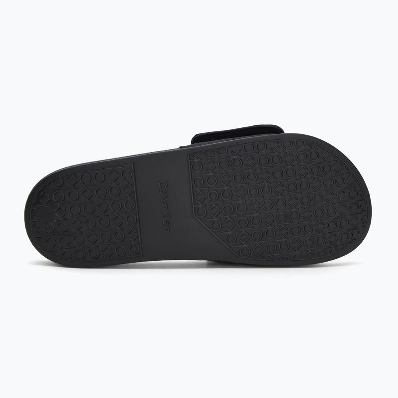 Klapki męskie Calvin Klein HM0HM01749 Adj Pool Slide Canvas Logo black 4