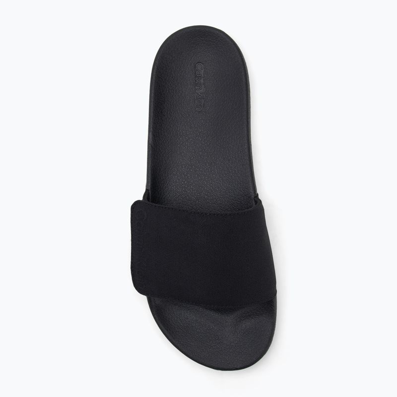 Klapki męskie Calvin Klein HM0HM01749 Adj Pool Slide Canvas Logo black 5
