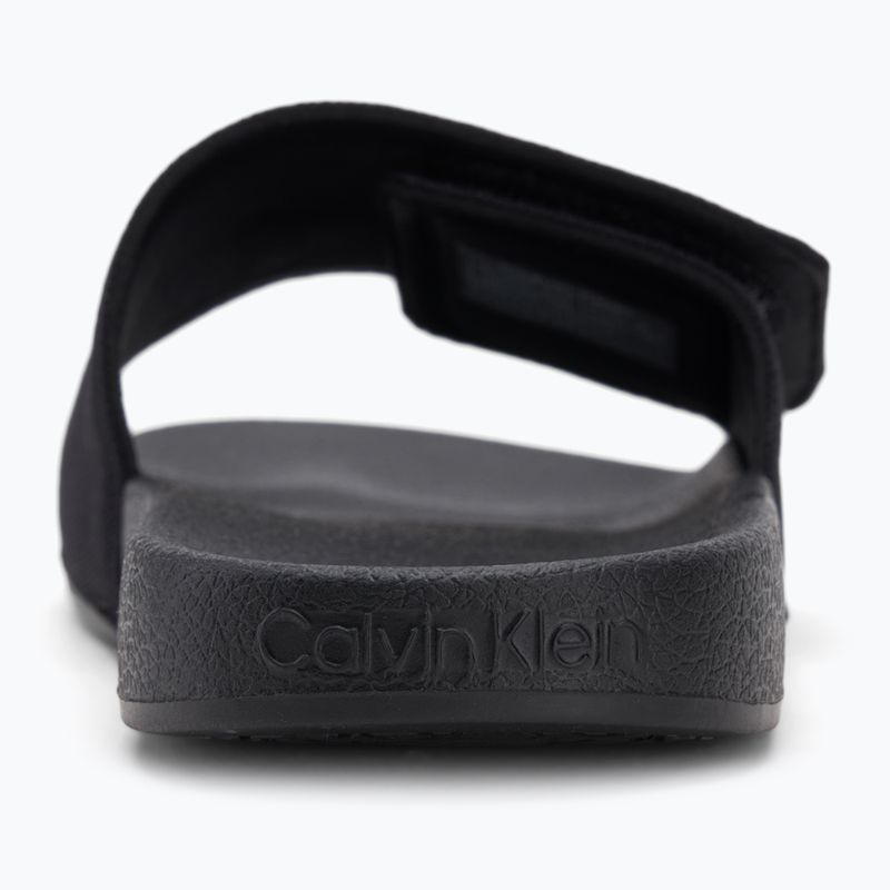 Klapki męskie Calvin Klein HM0HM01749 Adj Pool Slide Canvas Logo black 6