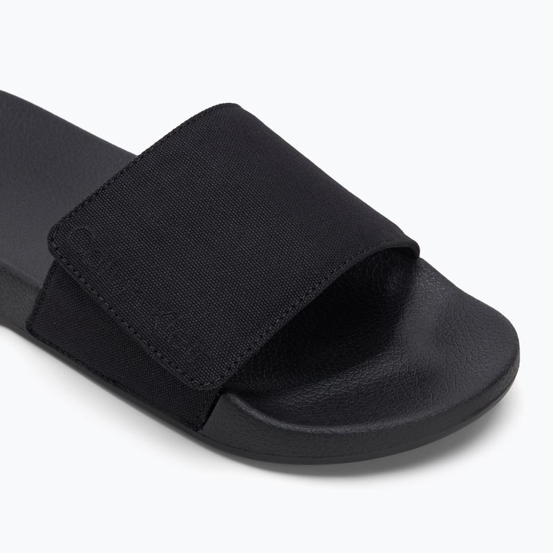 Klapki męskie Calvin Klein HM0HM01749 Adj Pool Slide Canvas Logo black 7