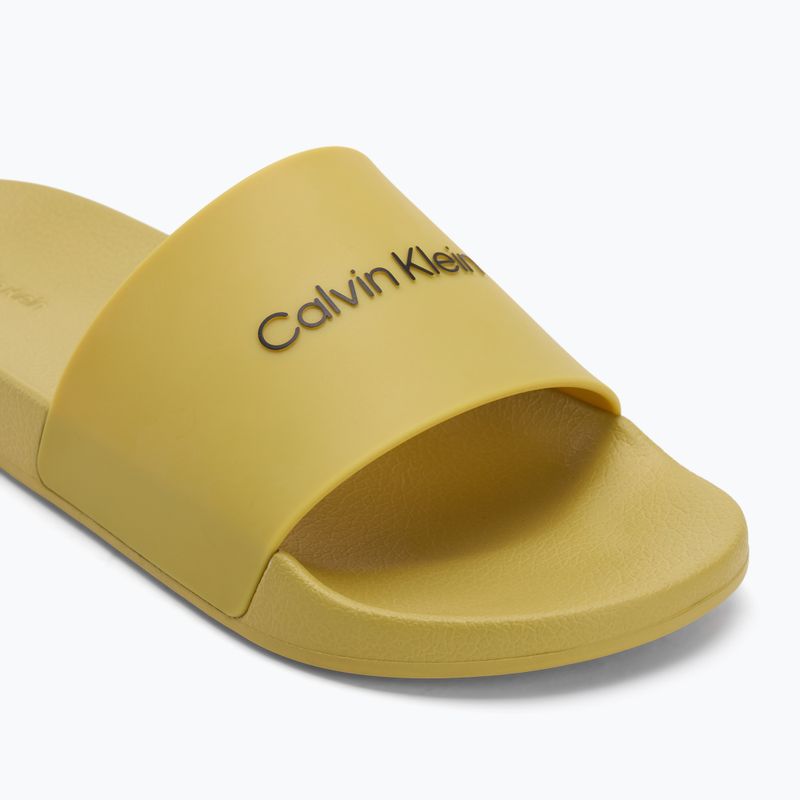 Klapki męskie Calvin Klein HM0HM00455 Pool Slide Rubber avocado oil 7