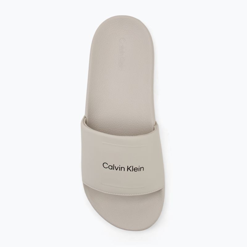 Klapki męskie Calvin Klein HM0HM01754 Pool Slide Ck Square feather grey 5