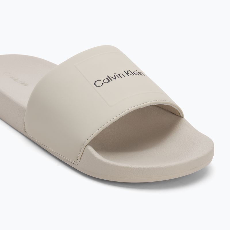 Klapki męskie Calvin Klein HM0HM01754 Pool Slide Ck Square feather grey 7