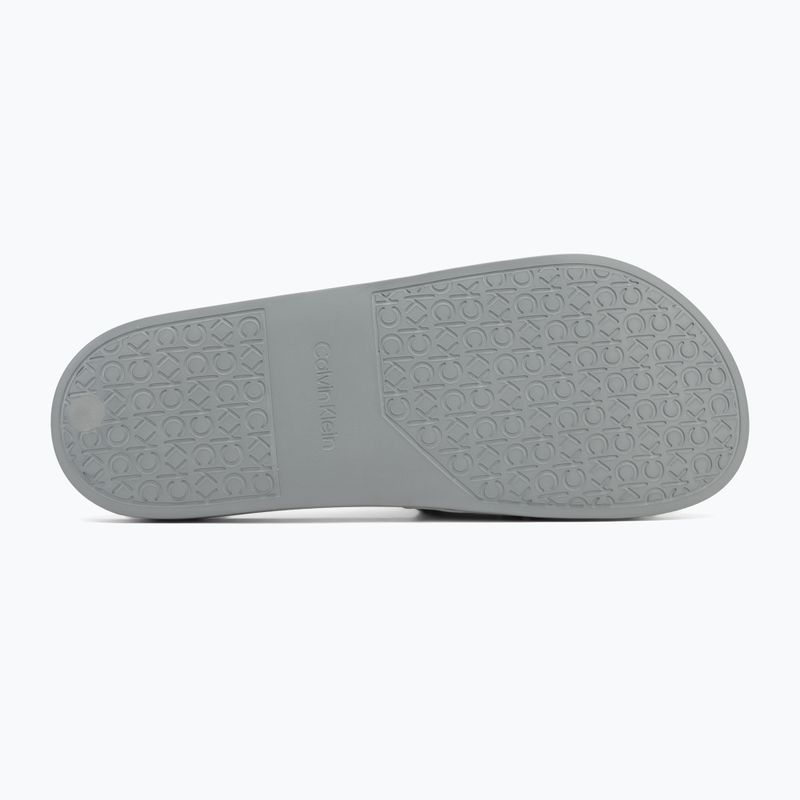 Klapki męskie Calvin Klein HM0HM01752 Pool Slide Double T granite road 4