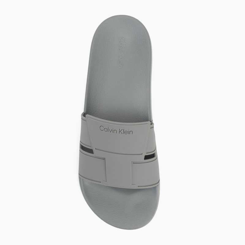 Klapki męskie Calvin Klein HM0HM01752 Pool Slide Double T granite road 5