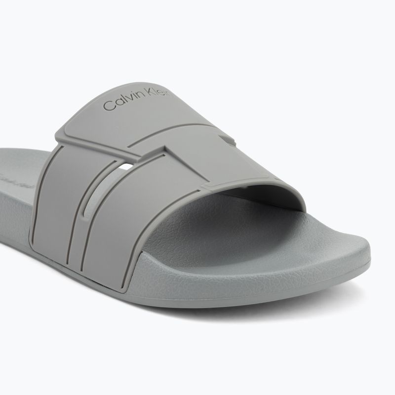 Klapki męskie Calvin Klein HM0HM01752 Pool Slide Double T granite road 7
