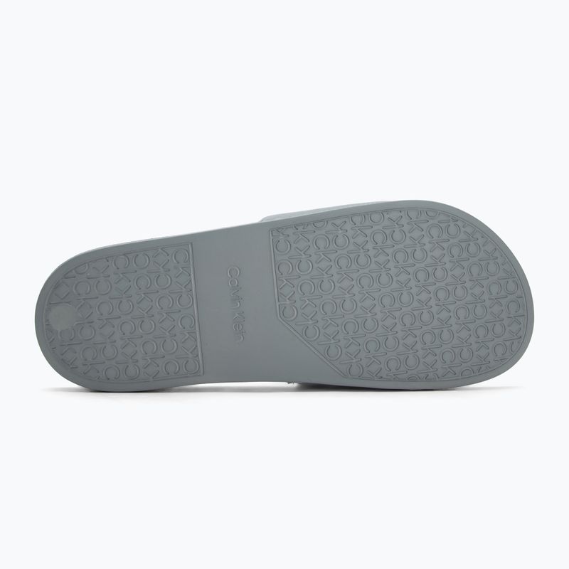 Klapki męskie Calvin Klein HM0HM01754 Pool Slide Ck Square granite road 4