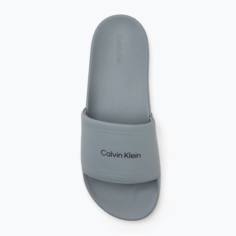 Klapki męskie Calvin Klein HM0HM01754 Pool Slide Ck Square granite road 5