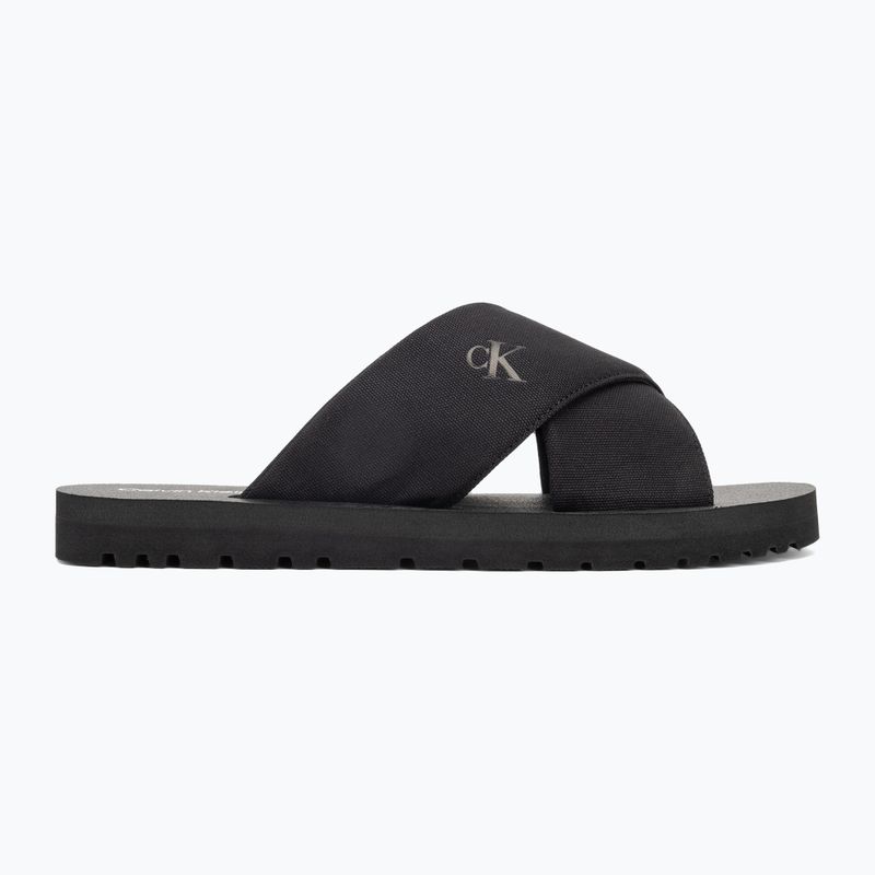 Klapki męskie Calvin Klein YM0YM01223 Cross Sandal Crxs Tx triple black 2
