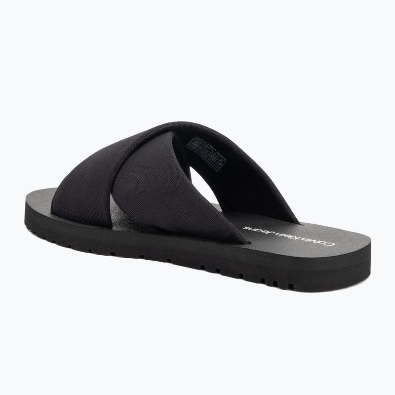 Klapki męskie Calvin Klein YM0YM01223 Cross Sandal Crxs Tx triple black 3